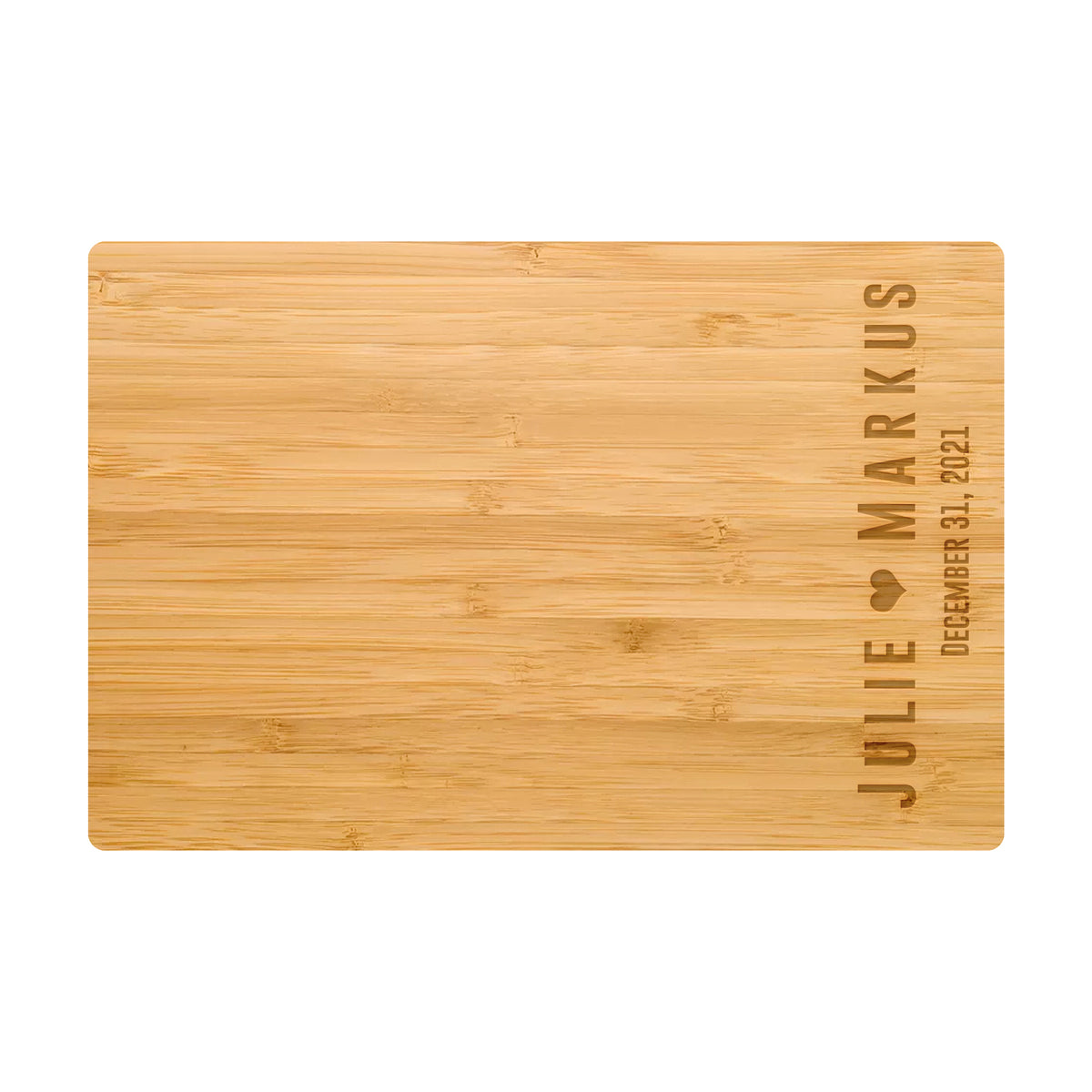 Bold Names and Heart Cutting Board
