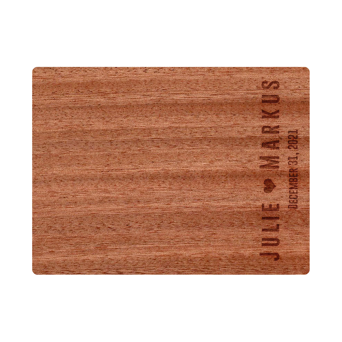 Bold Names and Heart Cutting Board