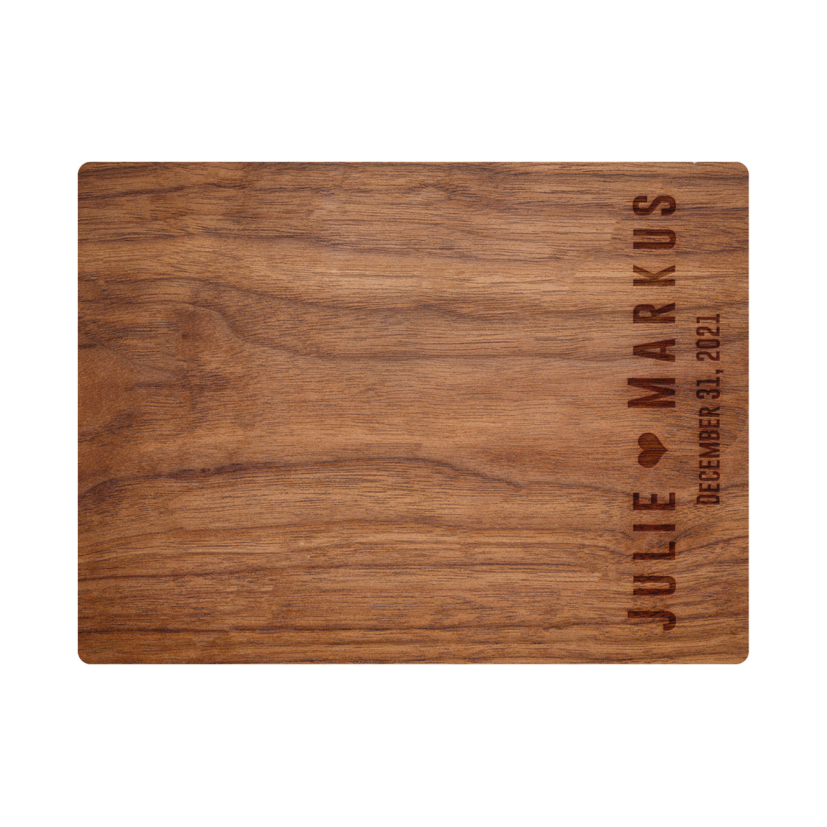 Bold Names and Heart Cutting Board