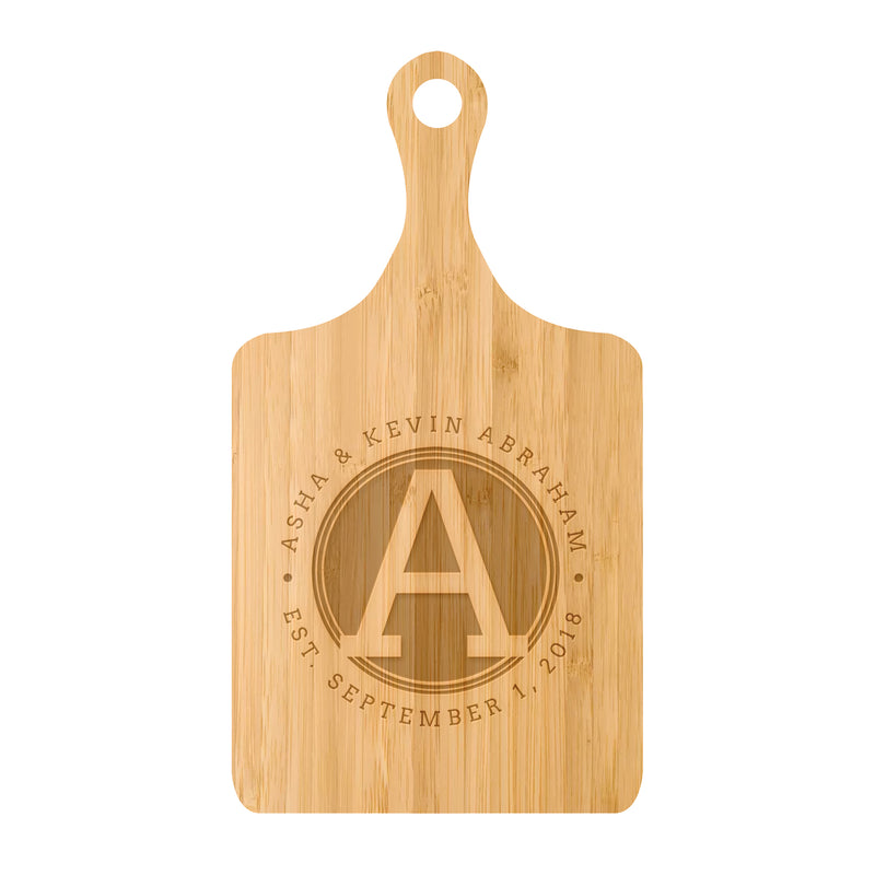 Rounded Monogram Cutting Board - 042