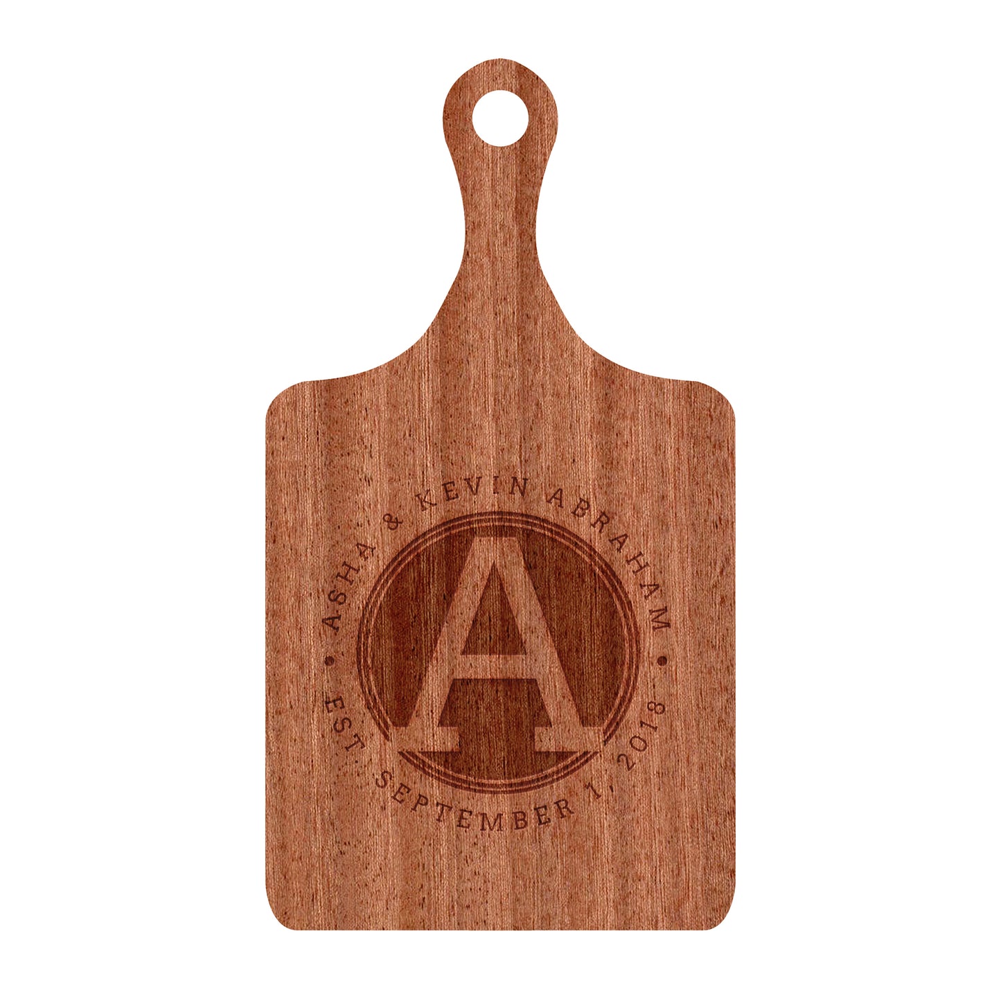 Rounded Monogram Cutting Board - 042