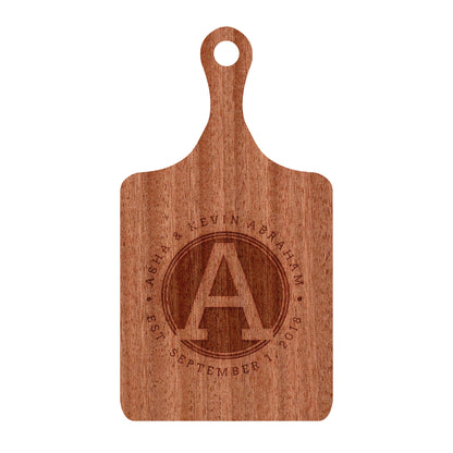 Rounded Monogram Cutting Board - 042