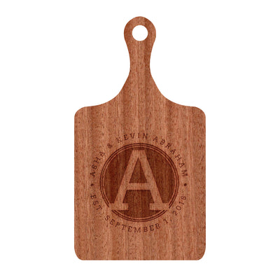 Rounded Monogram Cutting Board - 042