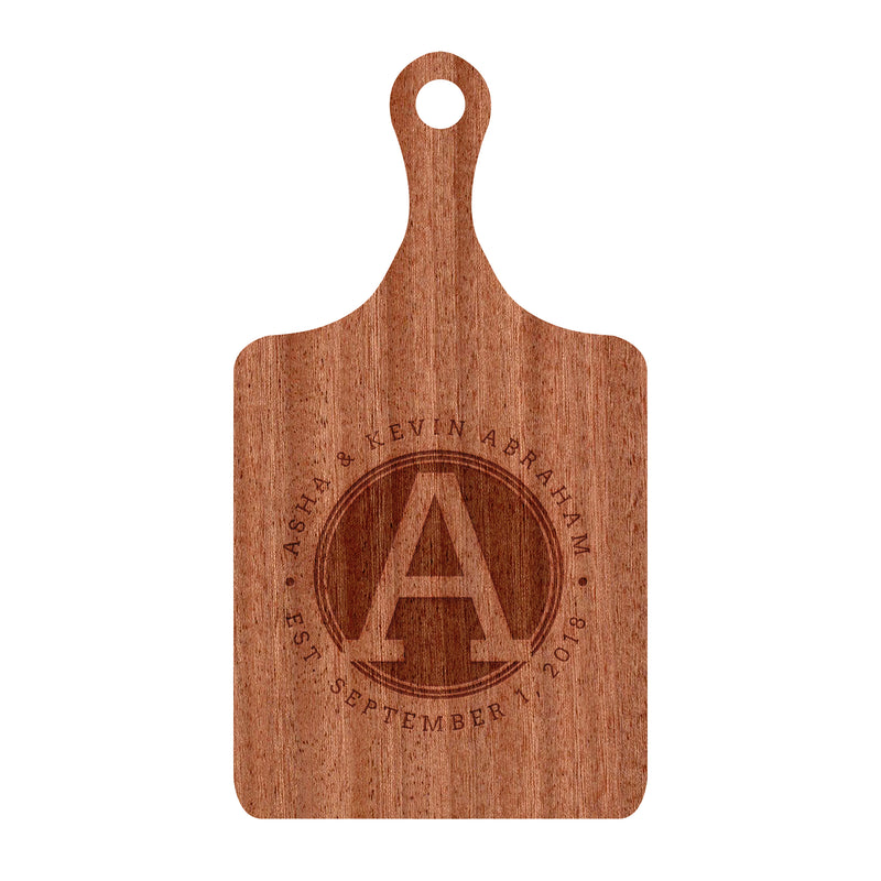 Rounded Monogram Cutting Board - 042