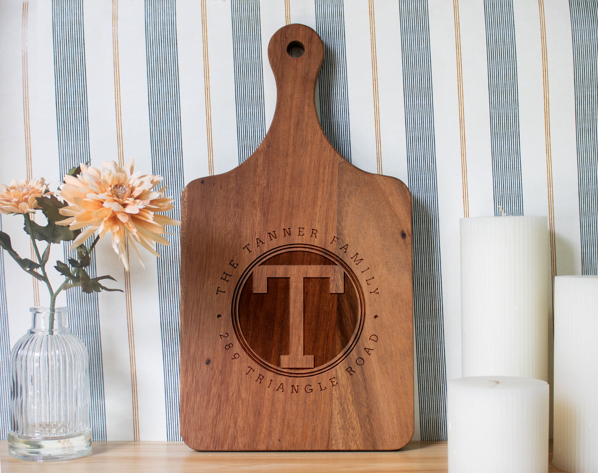 Rounded Monogram Cutting Board