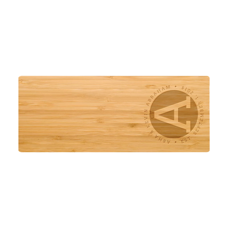 Rounded Monogram Cutting Board - 042