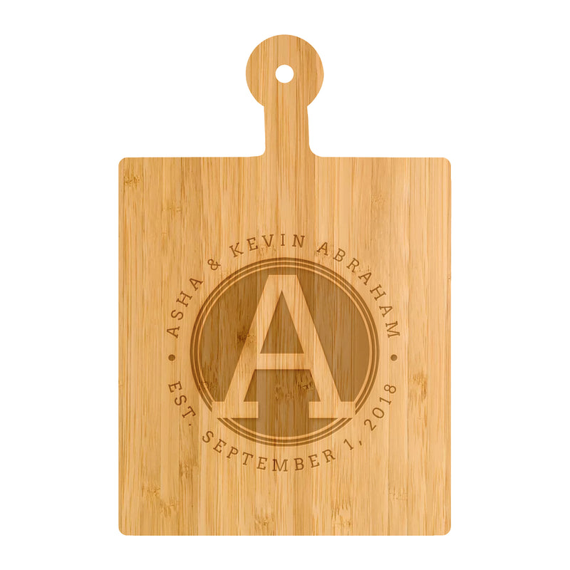 Rounded Monogram Cutting Board - 042
