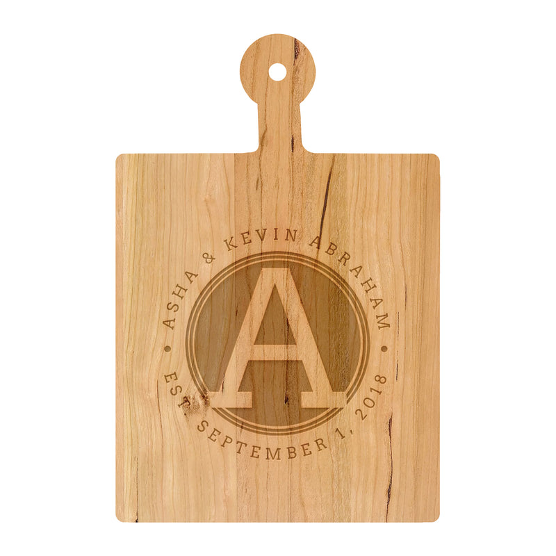 Rounded Monogram Cutting Board - 042