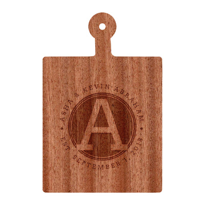 Rounded Monogram Cutting Board - 042
