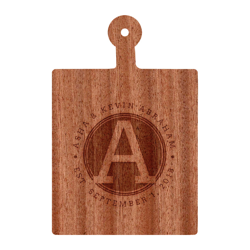 Rounded Monogram Cutting Board - 042