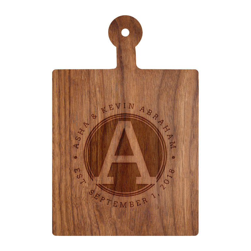 Rounded Monogram Cutting Board - 042