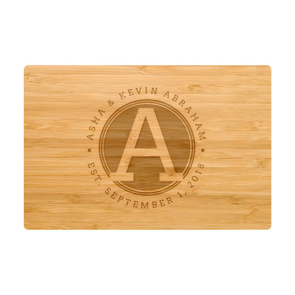 Rounded Monogram Cutting Board - 042