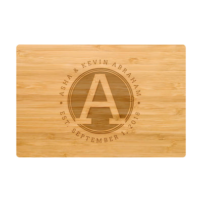 Rounded Monogram Cutting Board - 042