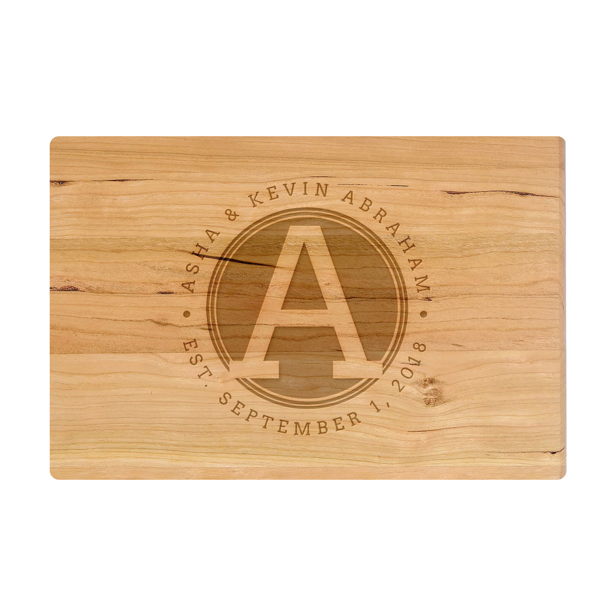 Rounded Monogram Cutting Board