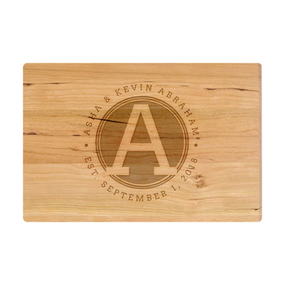 Rounded Monogram Cutting Board - 042