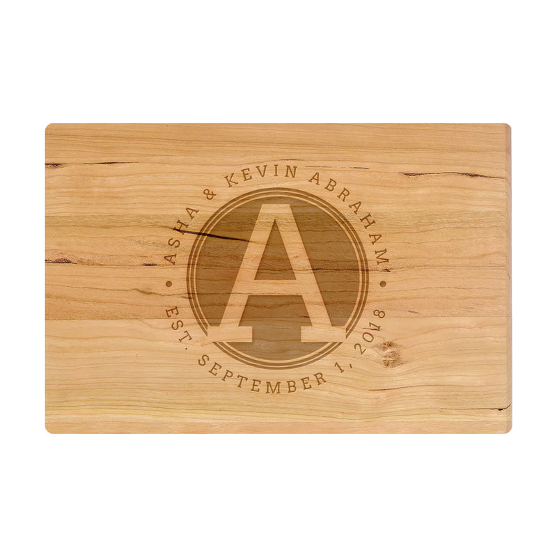 Rounded Monogram Cutting Board - 042