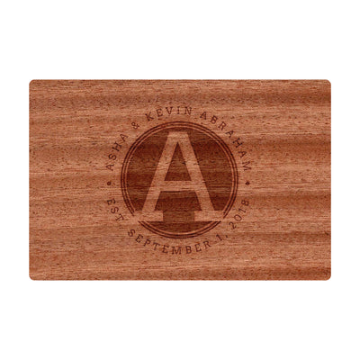 Rounded Monogram Cutting Board - 042