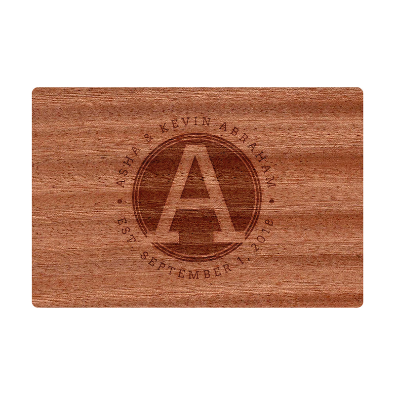 Rounded Monogram Cutting Board - 042
