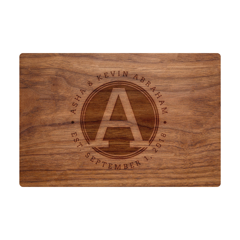 Rounded Monogram Cutting Board - 042