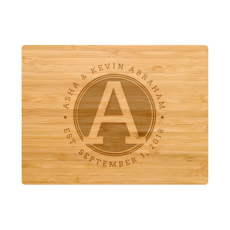 Rounded Monogram Cutting Board - 042