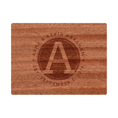 Rounded Monogram Cutting Board - 042