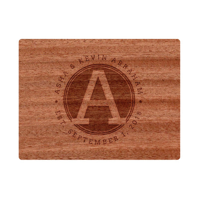 Rounded Monogram Cutting Board - 042