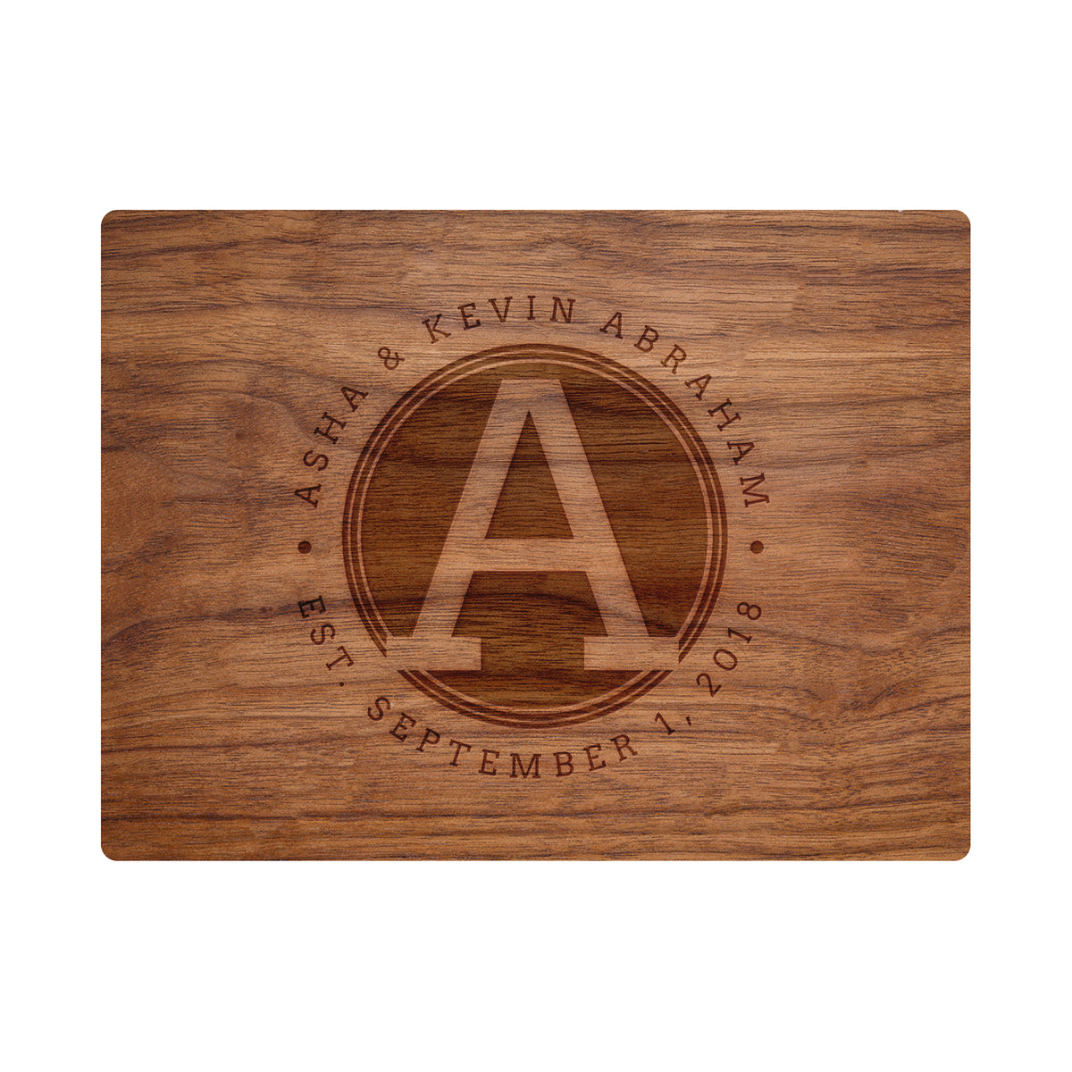 Rounded Monogram Cutting Board