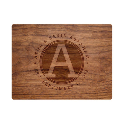 Rounded Monogram Cutting Board - 042