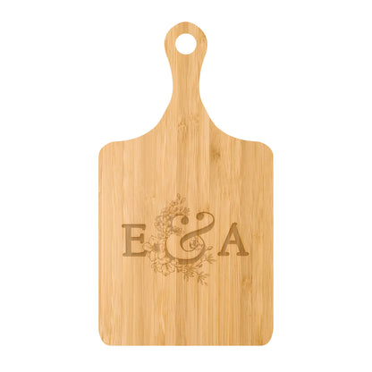 Couples Initials Engagement Personalized Cutting Board 066