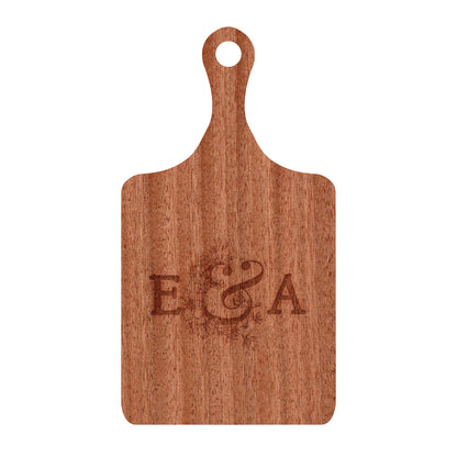 Couples Initials Engagement Personalized Cutting Board 066