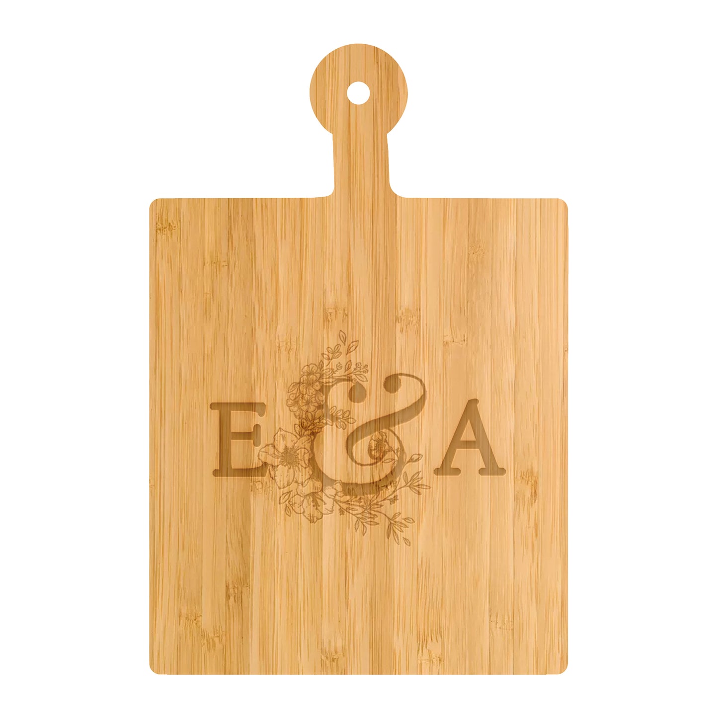 Couples Initials Engagement Personalized Cutting Board 066