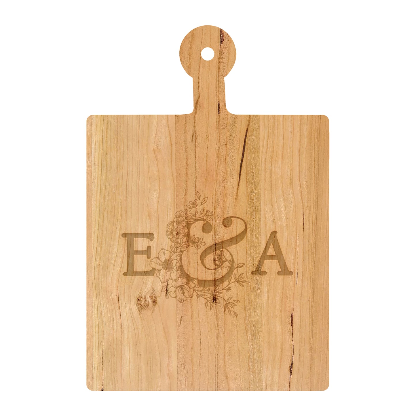 Couples Initials Engagement Personalized Cutting Board 066