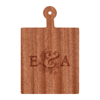 Couples Initials Engagement Personalized Cutting Board 066