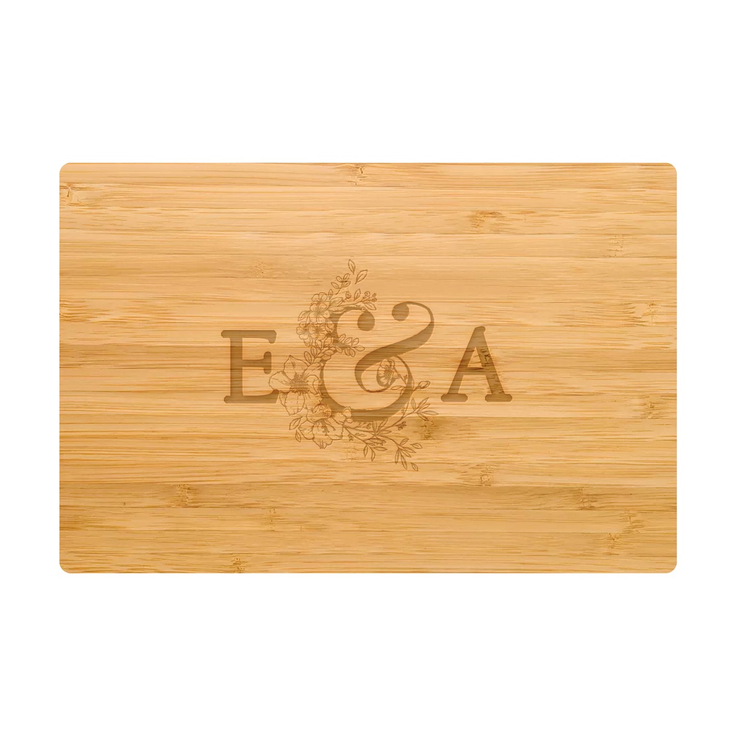 Couples Initials Engagement Personalized Cutting Board 066