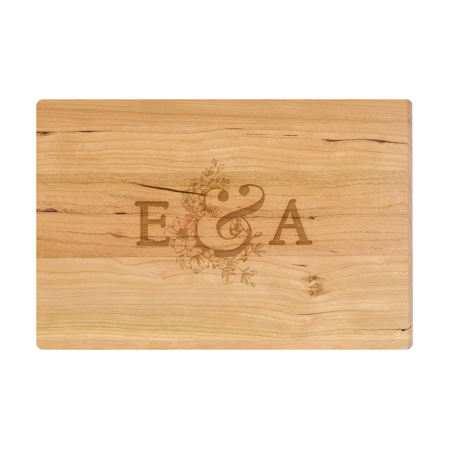 Couples Initials Engagement Personalized Cutting Board 066