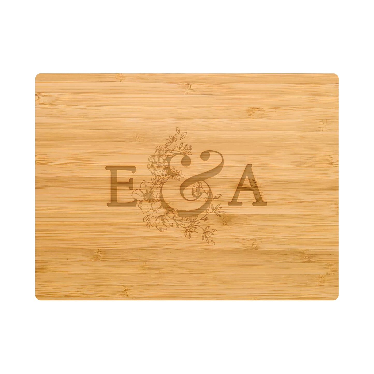 Couples Initials Engagement Personalized Cutting Board 066