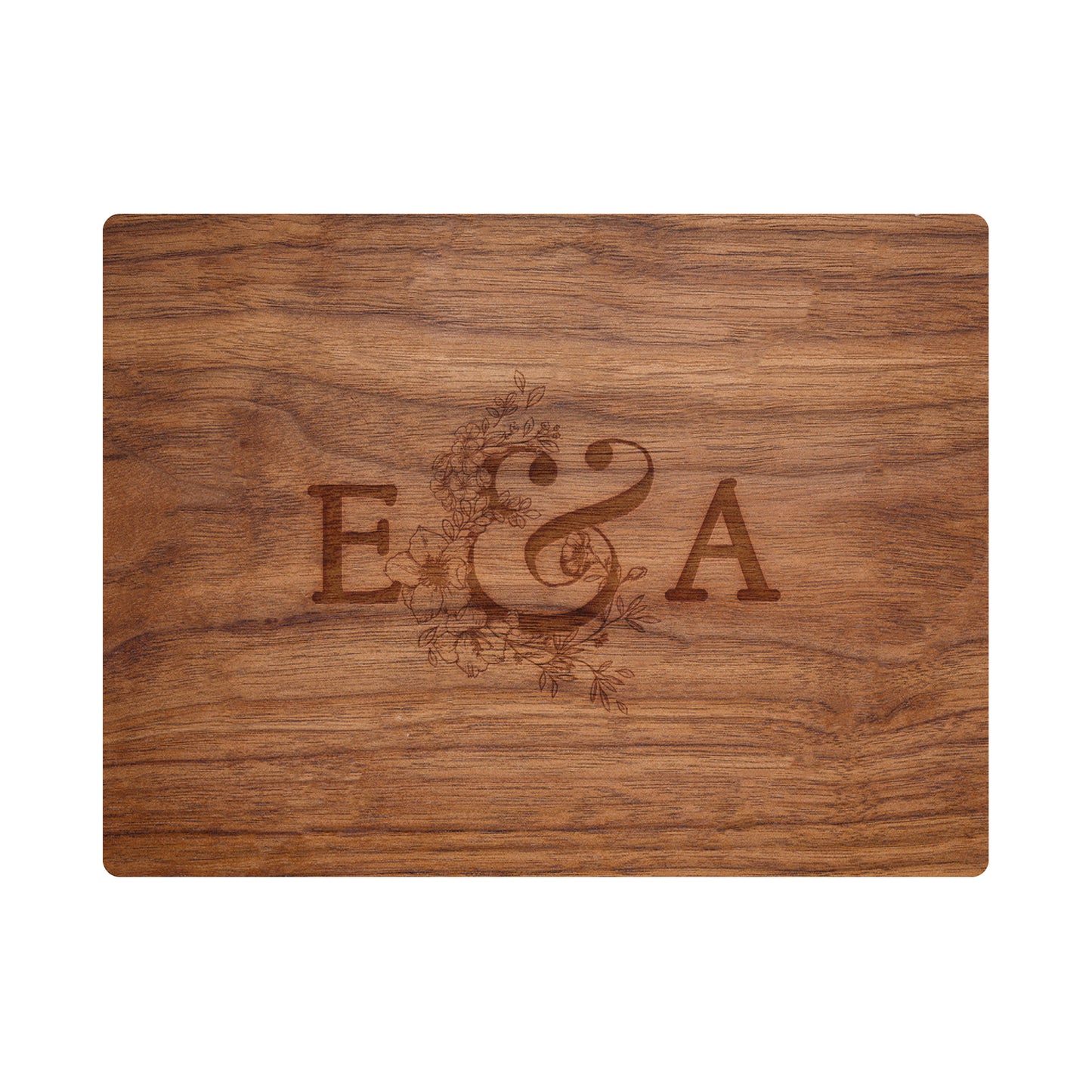 Couples Initials Engagement Personalized Cutting Board 066