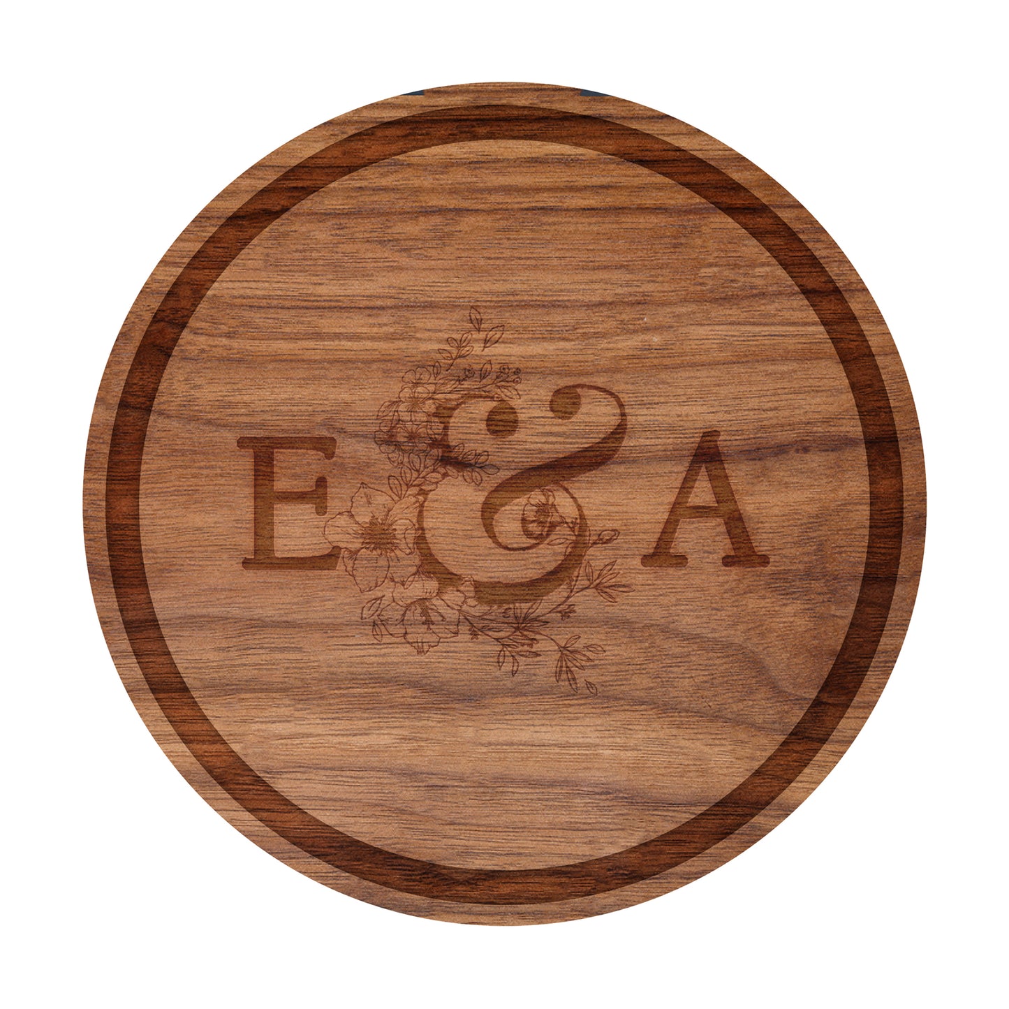 Couples Initials Engagement Personalized Cutting Board 066