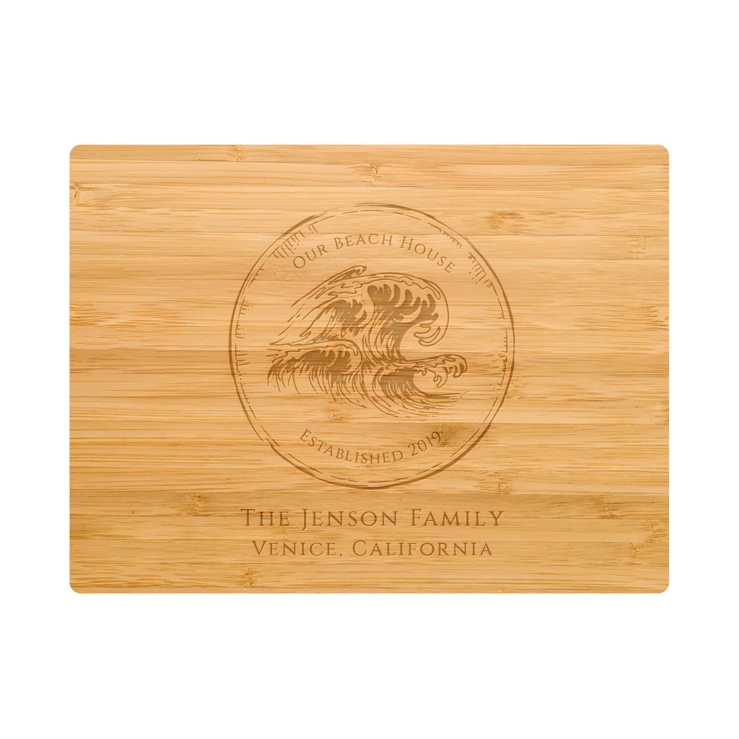 Our Beach House Personalized Cutting Board - 074