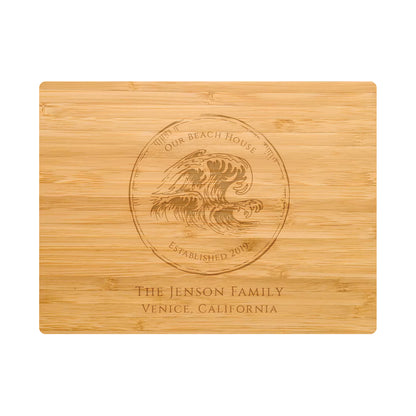 Our Beach House Personalized Cutting Board - 074