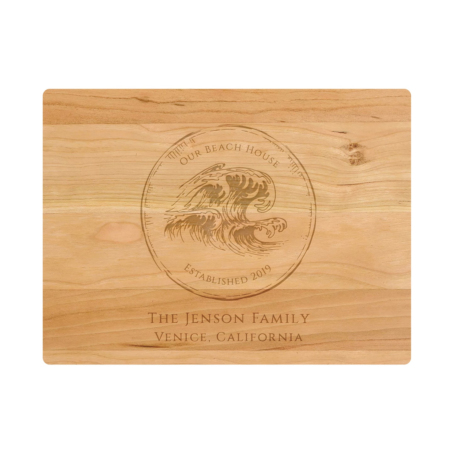Our Beach House Personalized Cutting Board - 074