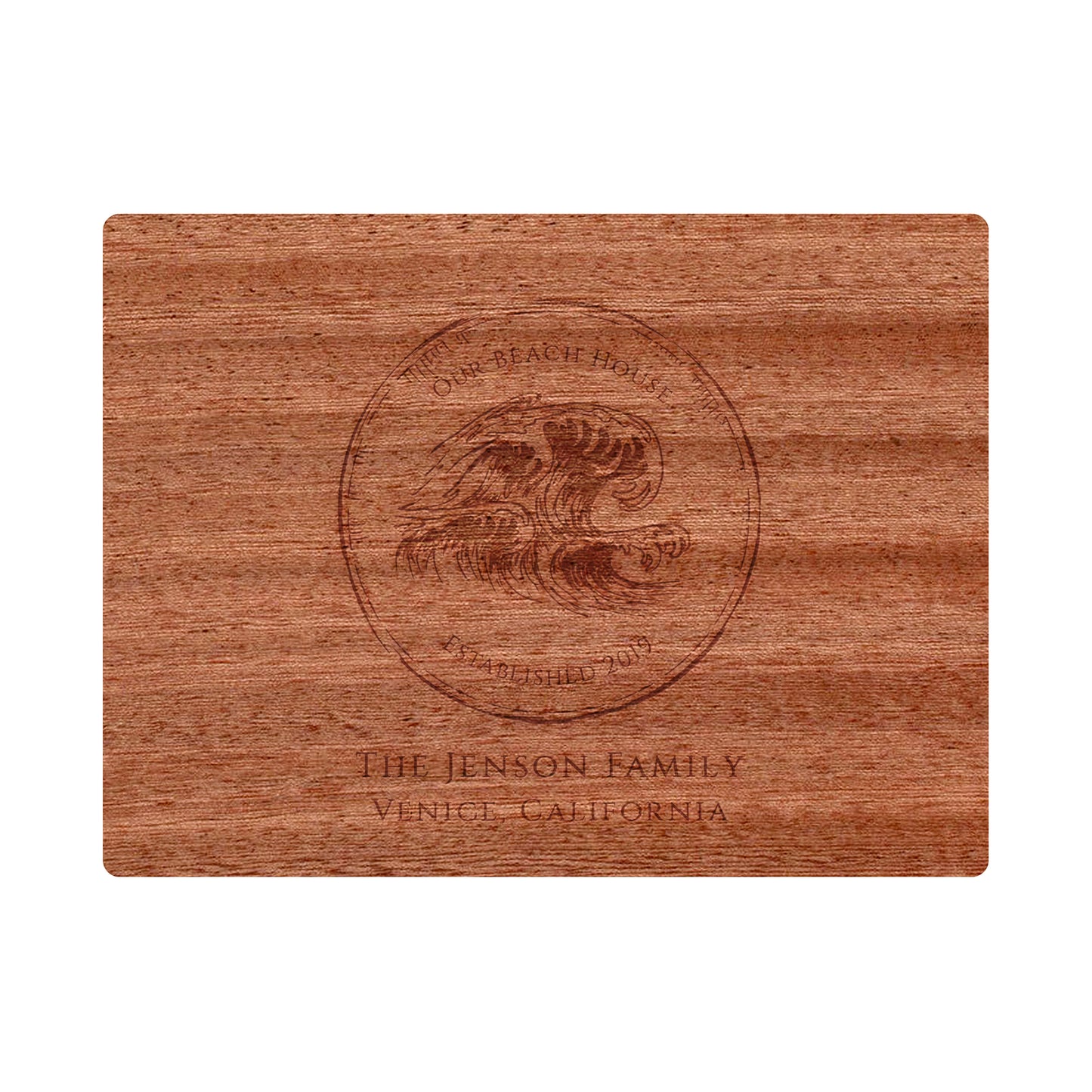 Our Beach House Personalized Cutting Board - 074