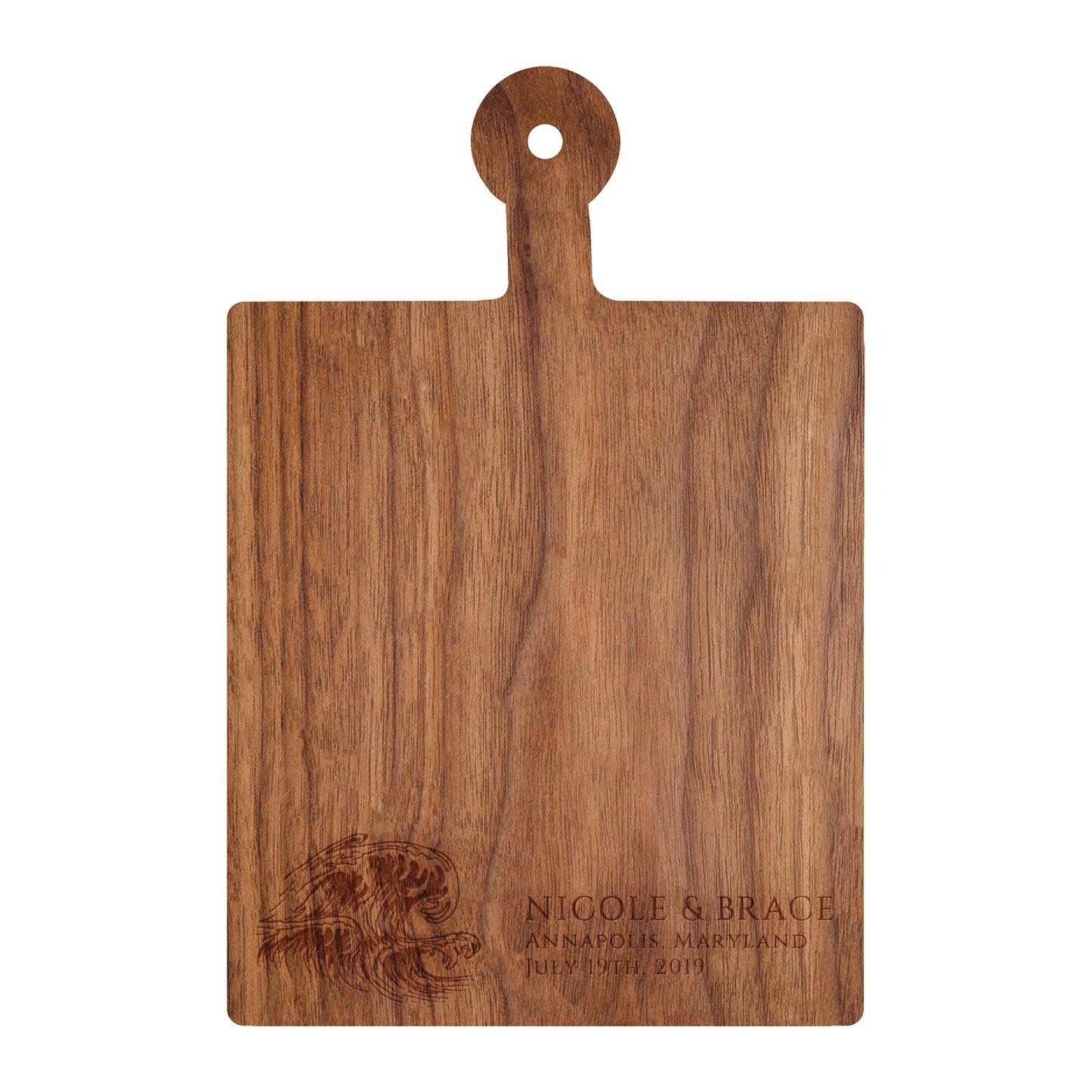 Beach Wave Personalized Cutting Board - 075