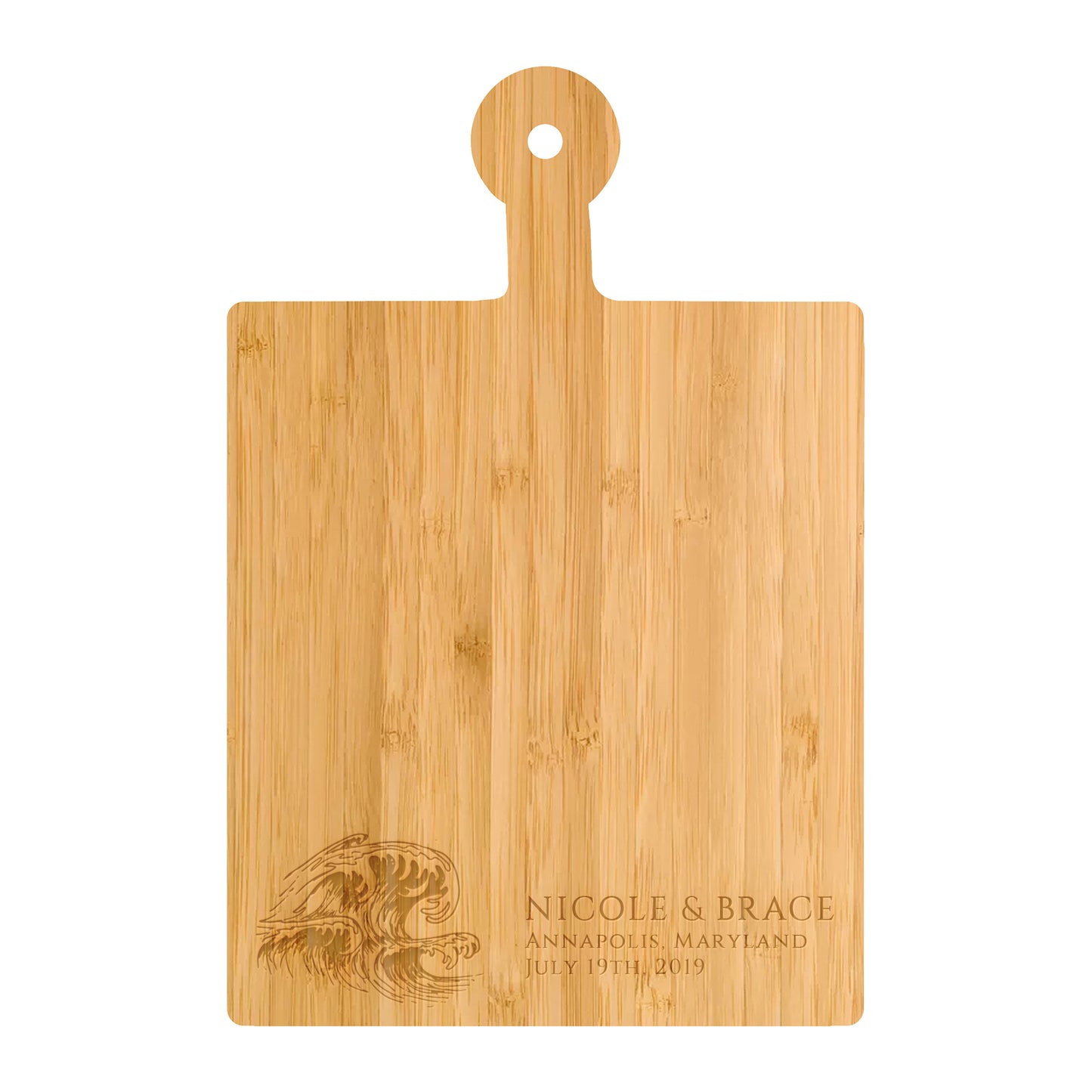 Beach Wave Personalized Cutting Board - 075