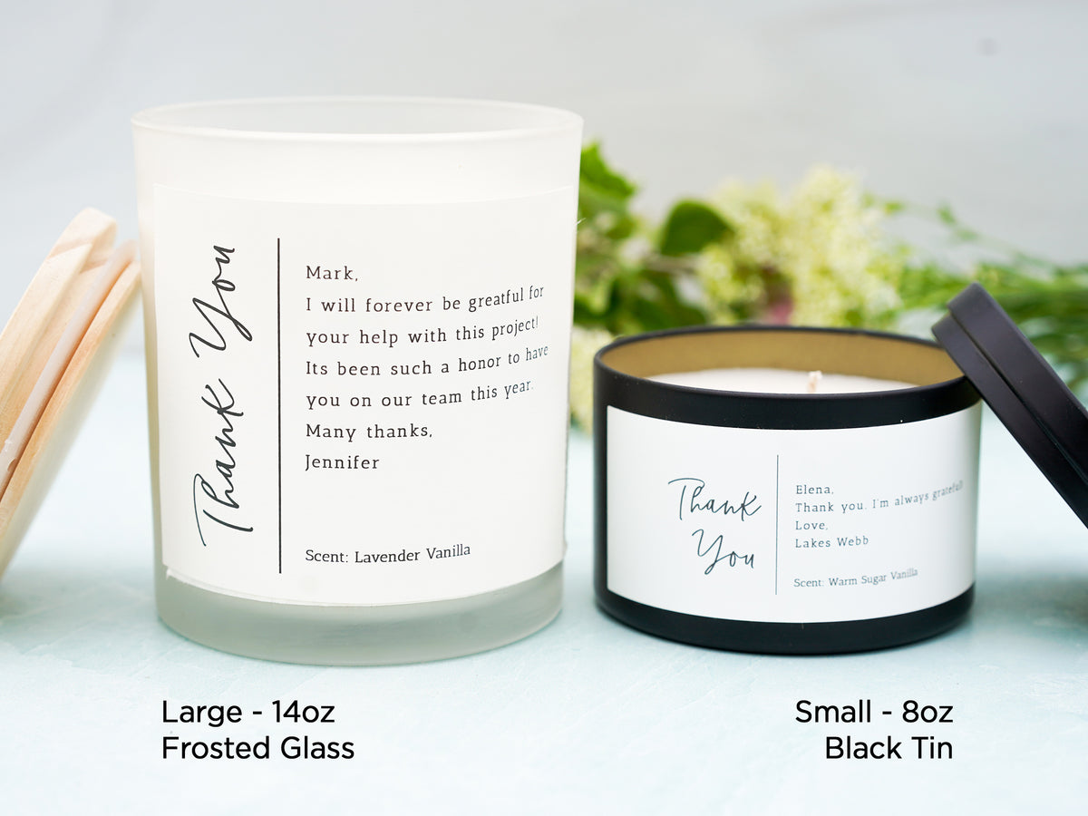 Thank You Gift Candle