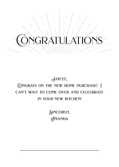 Personalized Greeting Card Add-on