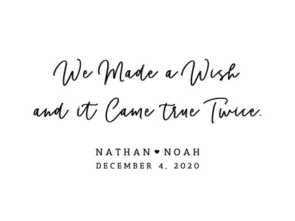 Picture Frame | We Made a Wish (Twins)