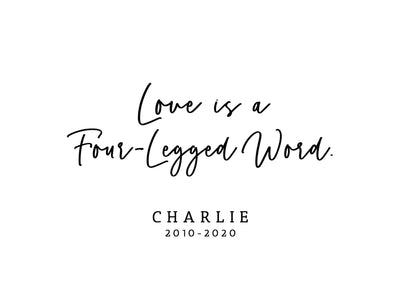 Love is a Four Legged Word Frame - F15