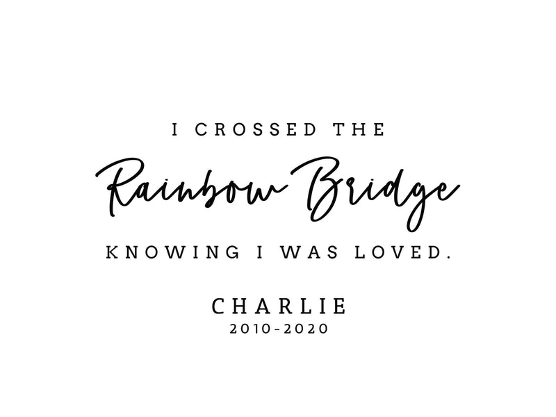 Crossed the Rainbow Bridge Frame - F17