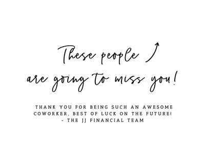 These People will Miss you Frame - F22